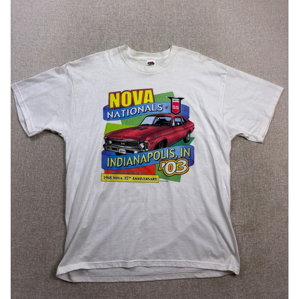 Vintage Fruit of the Loom Nova Nationals 2003 Indianapolis T-Shirt XL Chevy SS